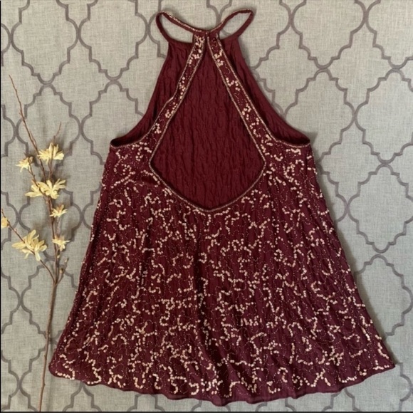 STUNNING RARE Free People Sassy Glam! Sequin Open Back Flying High Mini Dress - Picture 4 of 16